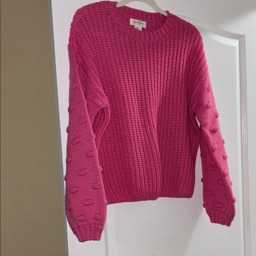 Jessica Simpson Fuchsia Textured Knit Sweater